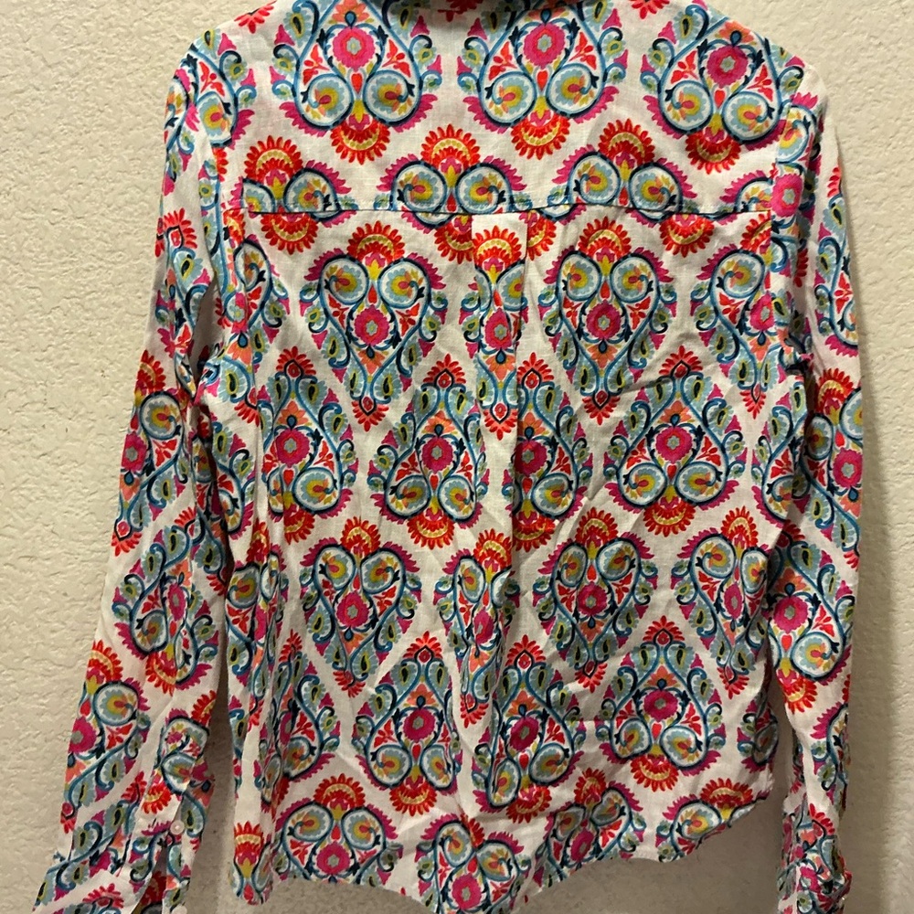 Boden Multicolor Patterned Button Down Shirt 100%… - image 6